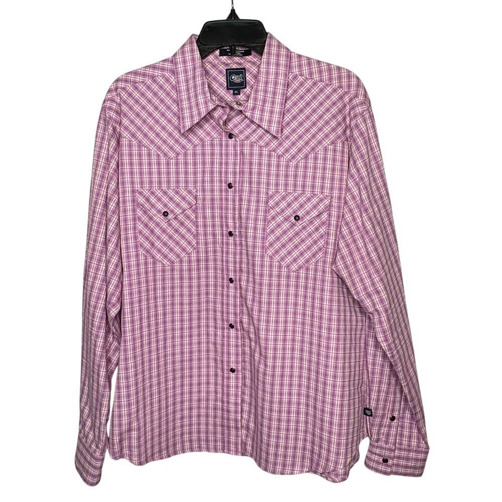Cruel Girl Long Sleeve Western 100% Cotton Snap Buttons Boho Rodeo Purple XL